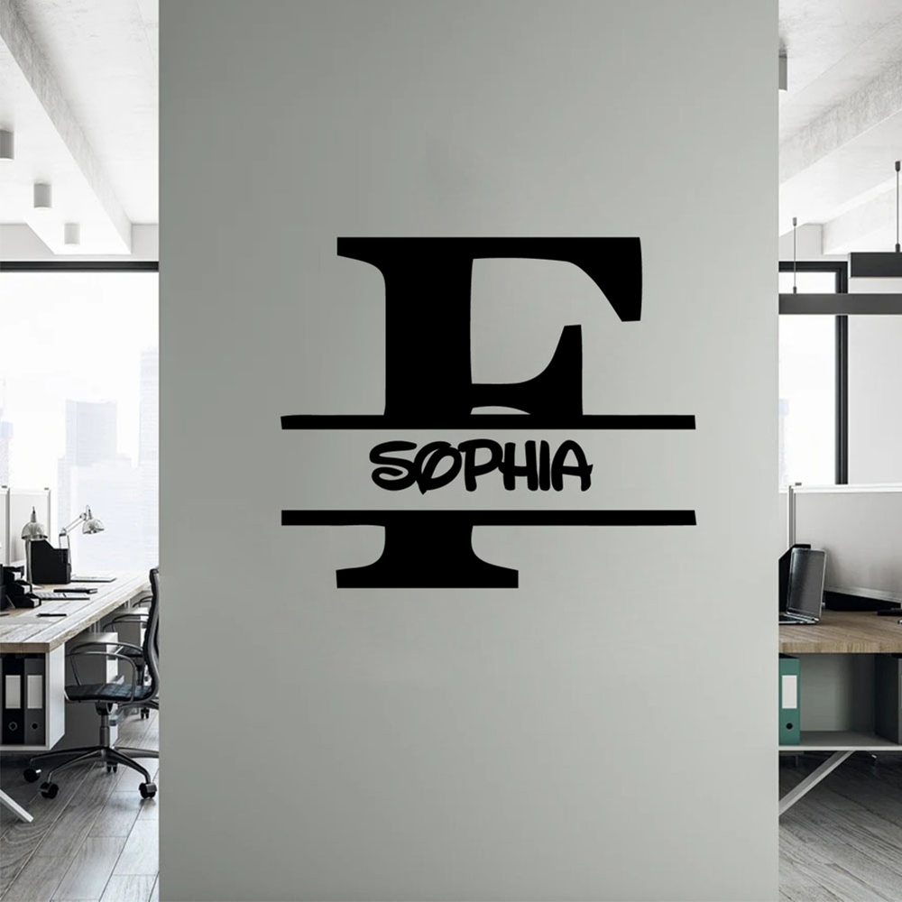 Home Decor Wall Stickers - 1 Stück Romantischer Buchstabe F Benutzerdefinierter