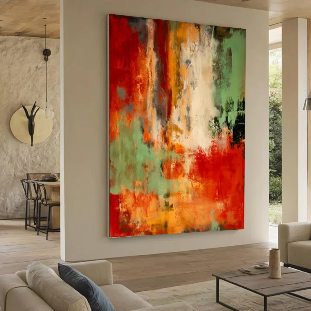 Home Decor Free Images - 100 % handgefertigtes abstraktes Ölgemälde auf