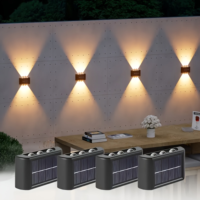 Home Decor Rustic - LED Solarleuchte für Außen, Wasserdichte Solar-Wandlampe