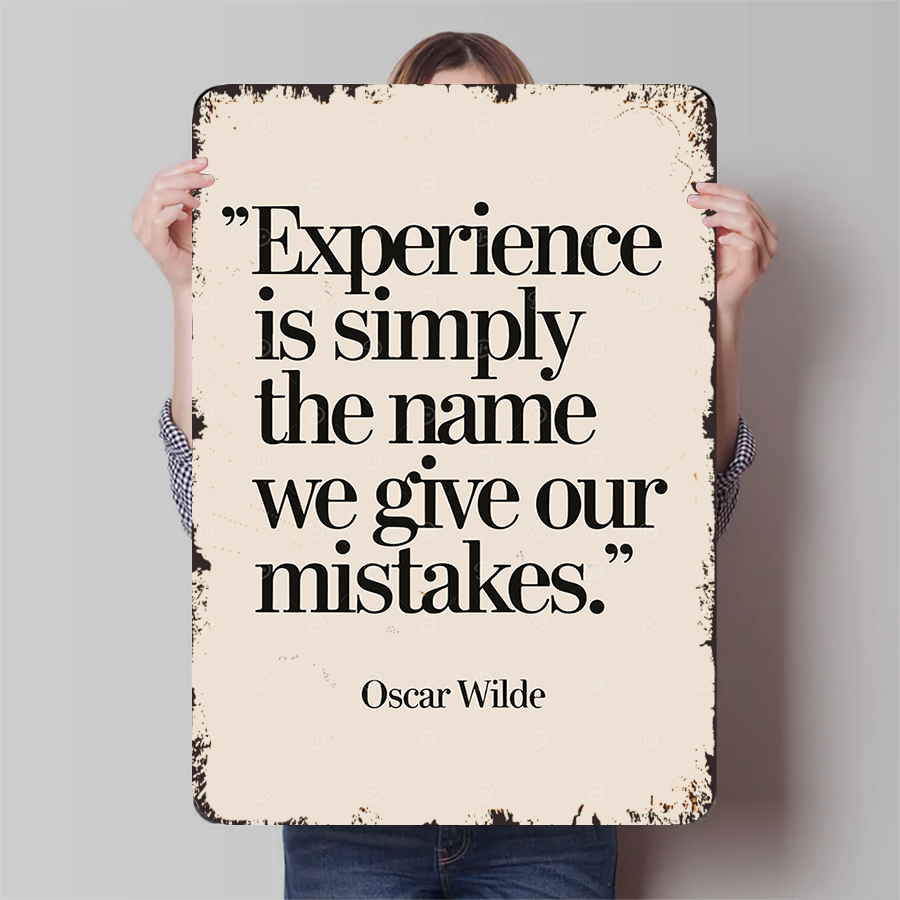 Home Decor Quotes Ideas - Oscar Wilde Zitat Experience Mistakes Literatur