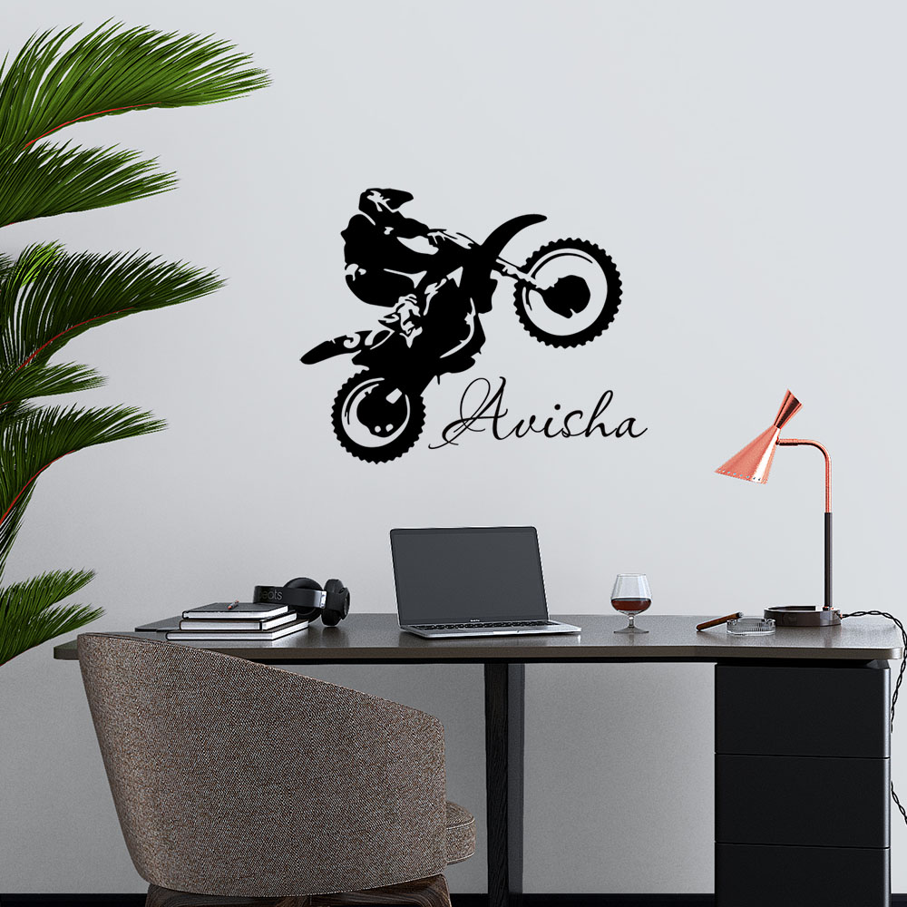 Home Decor Wall Stickers - 1 Stück Modischer Motorradfahrer mit individuellem