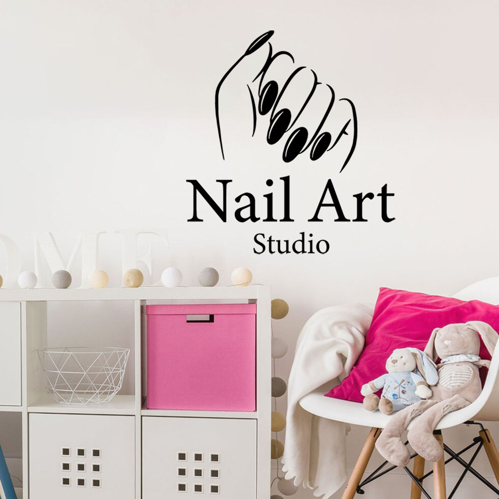 Home Decor Wall Stickers - 1 Stück bunte Maniküre-Tapete mit anpassbarem