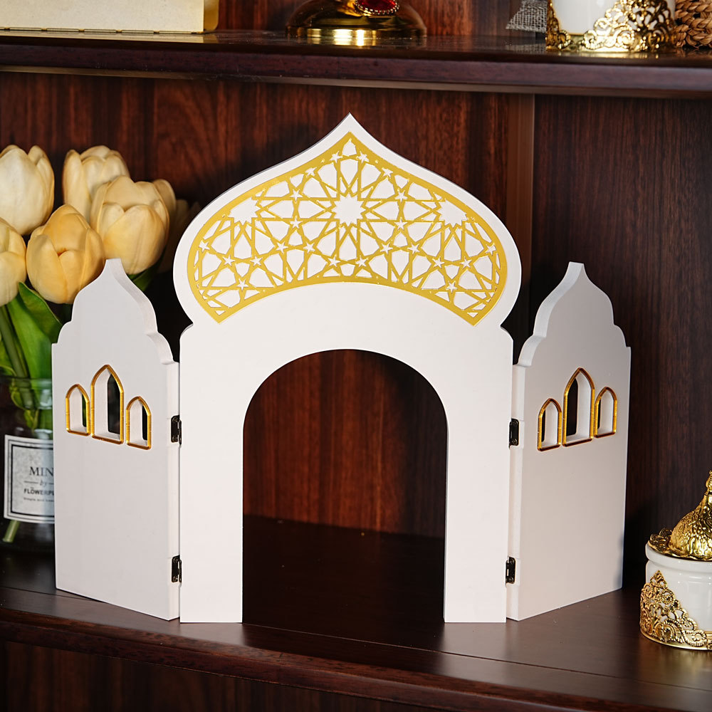 Home Decor Luxury - Acryl-Aqsa-Moschee - Hajj-Bogen-Ornament Luxuriöse Islamische Tischdekoration