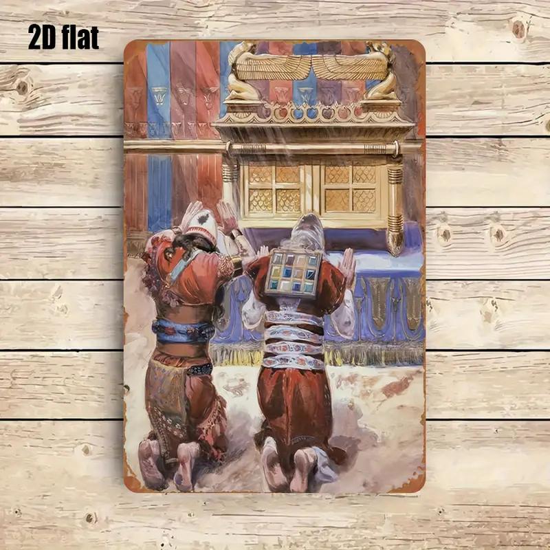 Home Decor Rustic - CIFBUY Rustikale biblische Szene, Metall-Wandkunst, wetterfest,