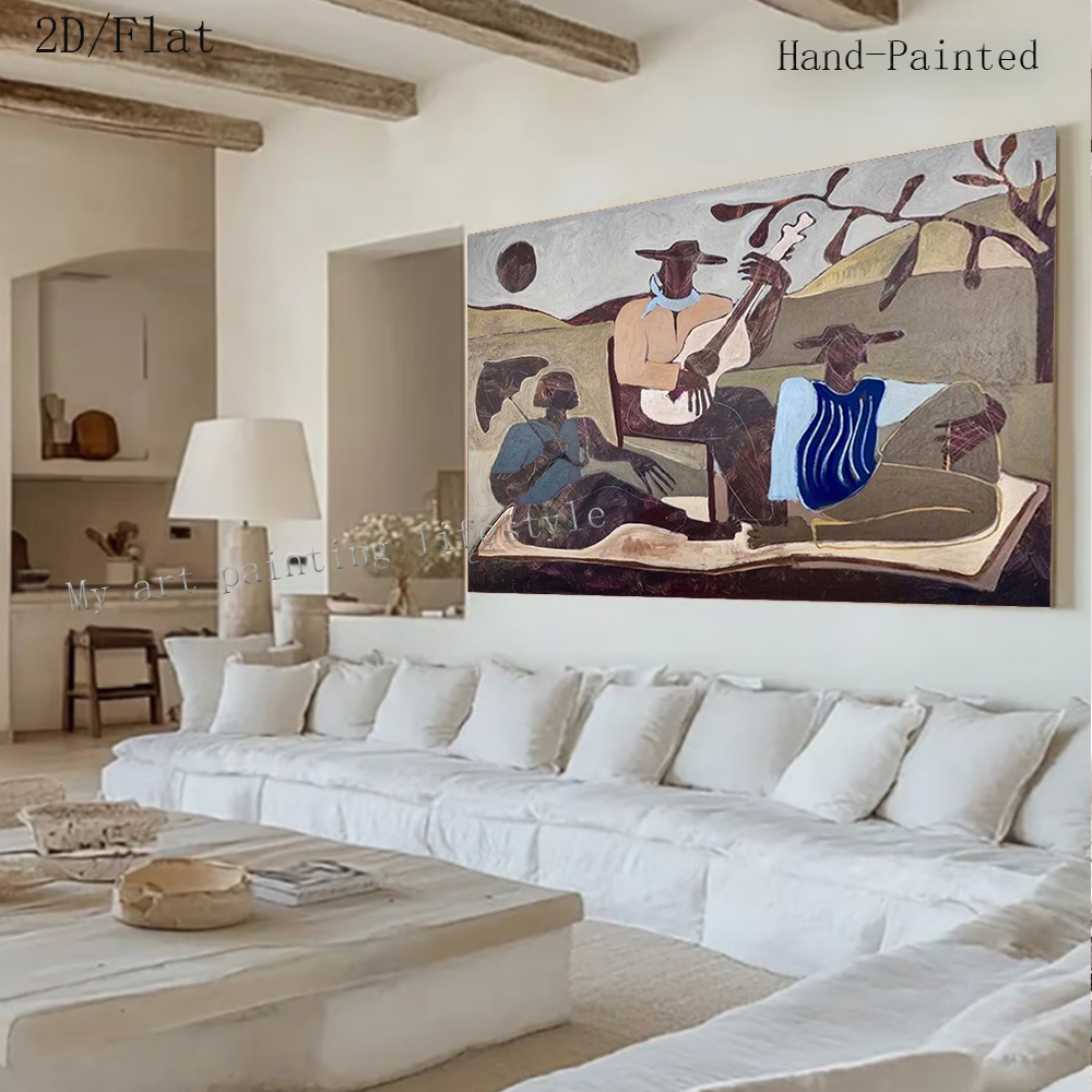 Home Decor Free Images - 100 % handgefertigtes abstraktes Ölgemälde auf