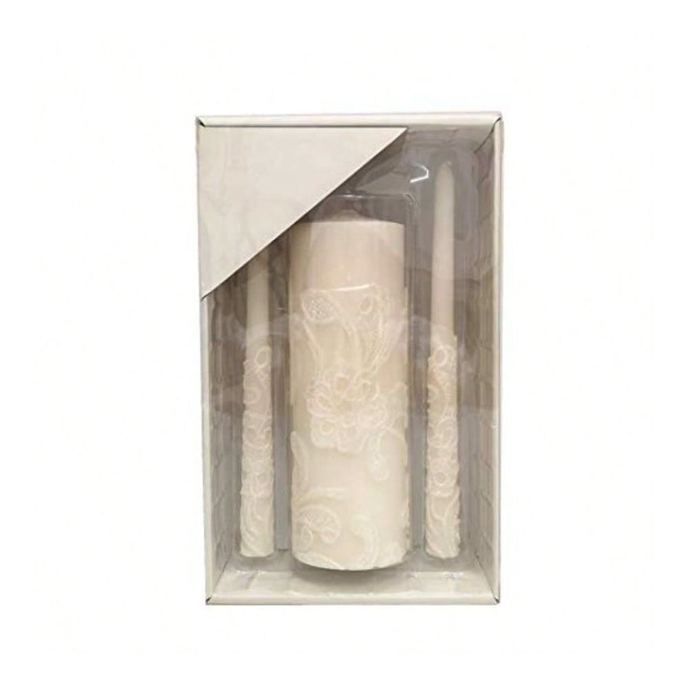 Home Decor Event - 25 cm hohes cremefarbenes Hochzeits-Einheitskerzen-Set enthält