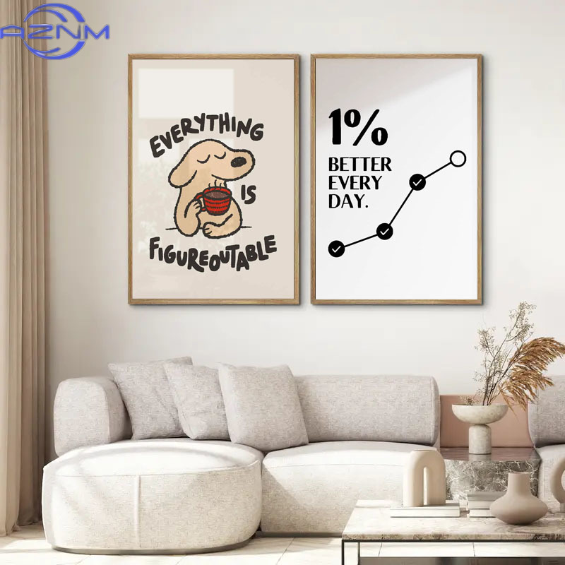 Home Decor Quotes Ideas - AZNM 1 Stück Inspirierendes Zitat-Poster Wandkunst