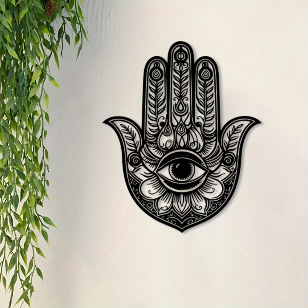 Home Decor Vintage - CIFBUY Eisen-Wandkunst, Vintage Hamsa-Hand, böser Blick,