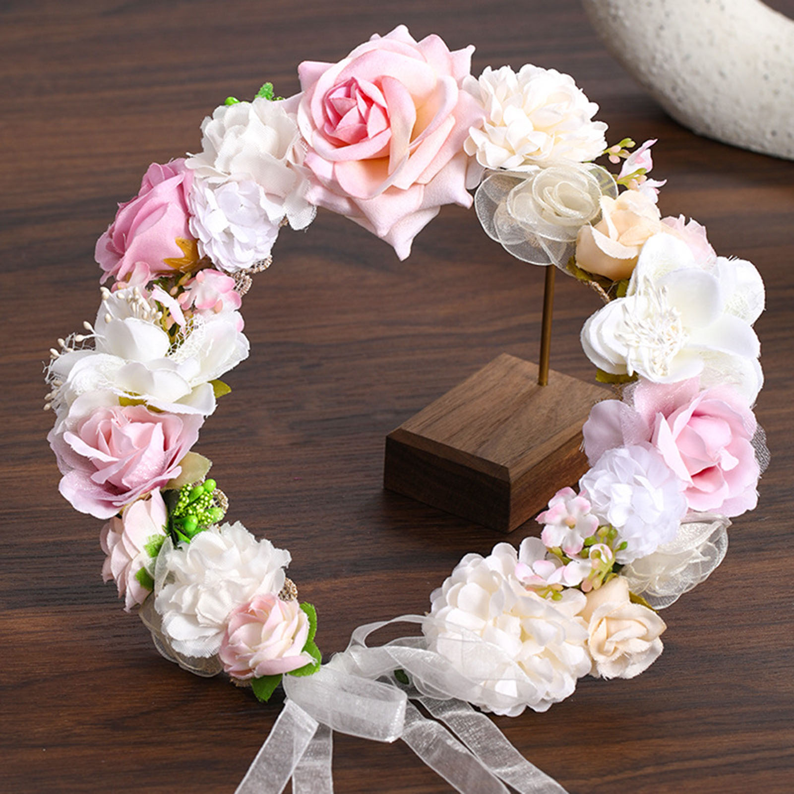 Home Decor Handicraft - Blumenkranz Brautkränze Künstlicher Blumenkranz Hochzeitsgirlanden Haarkranz