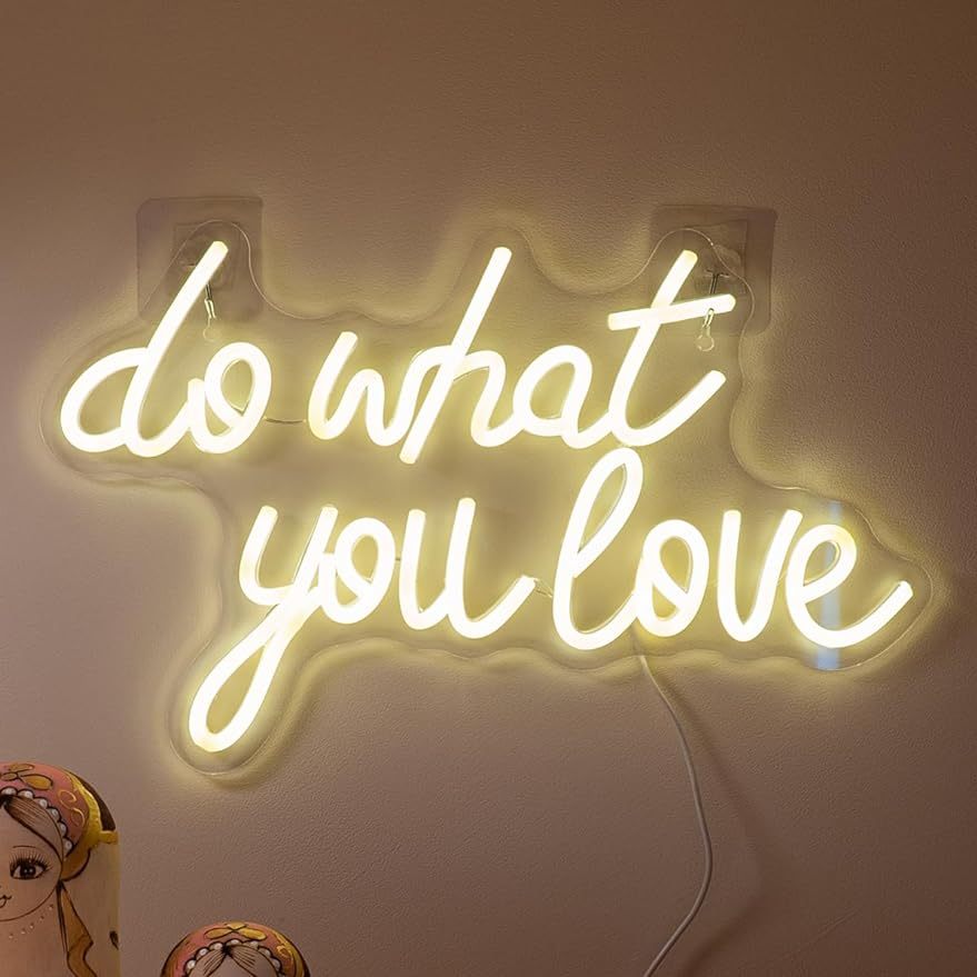 Home Decor Quotes Ideas - Mach Was Du Liebst Neonschild LED
