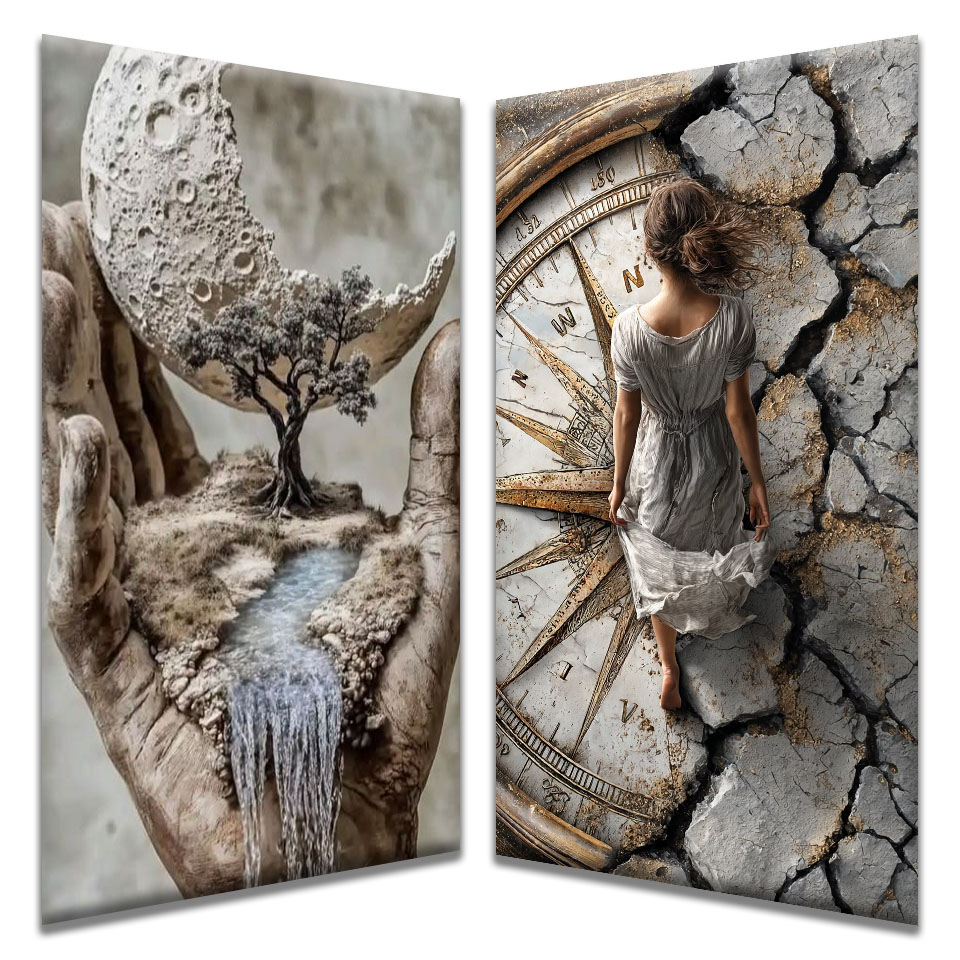 Home Decor Free Images - DIY Diamant-Malerei Kunstset: Surreale Landschaftsbilder, 5D