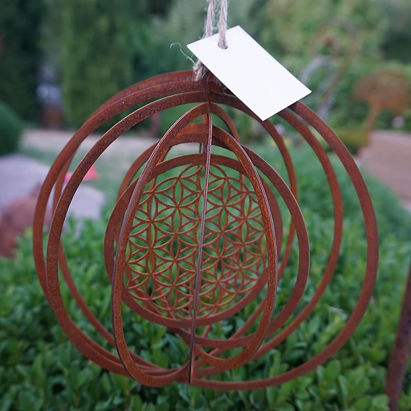 Home Decor Handicraft - Metall-Spiral-Wetterfahne, 1 Stück, rustikaler Vintage-Stil, handgefertigt,