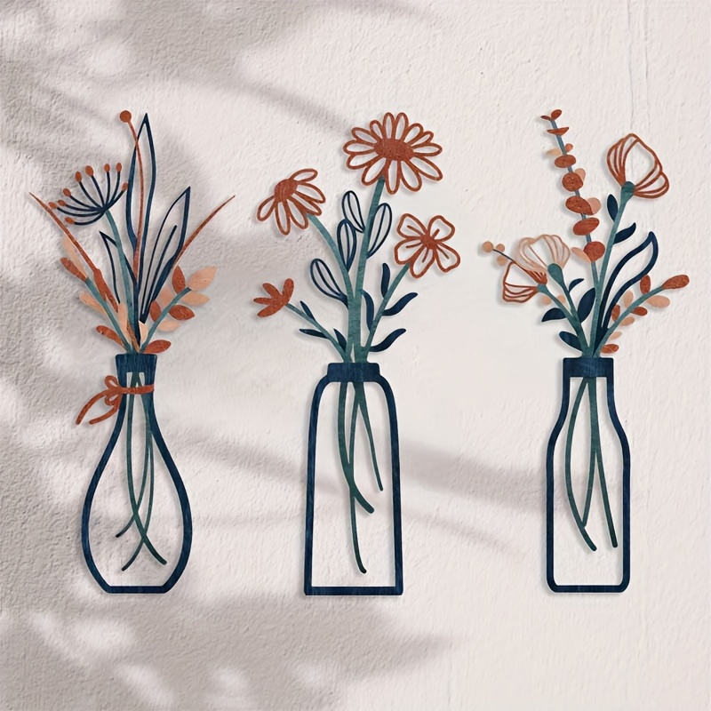 3 große florale Wandkunst-Skul – Home Decor Event Bewertung und Preis