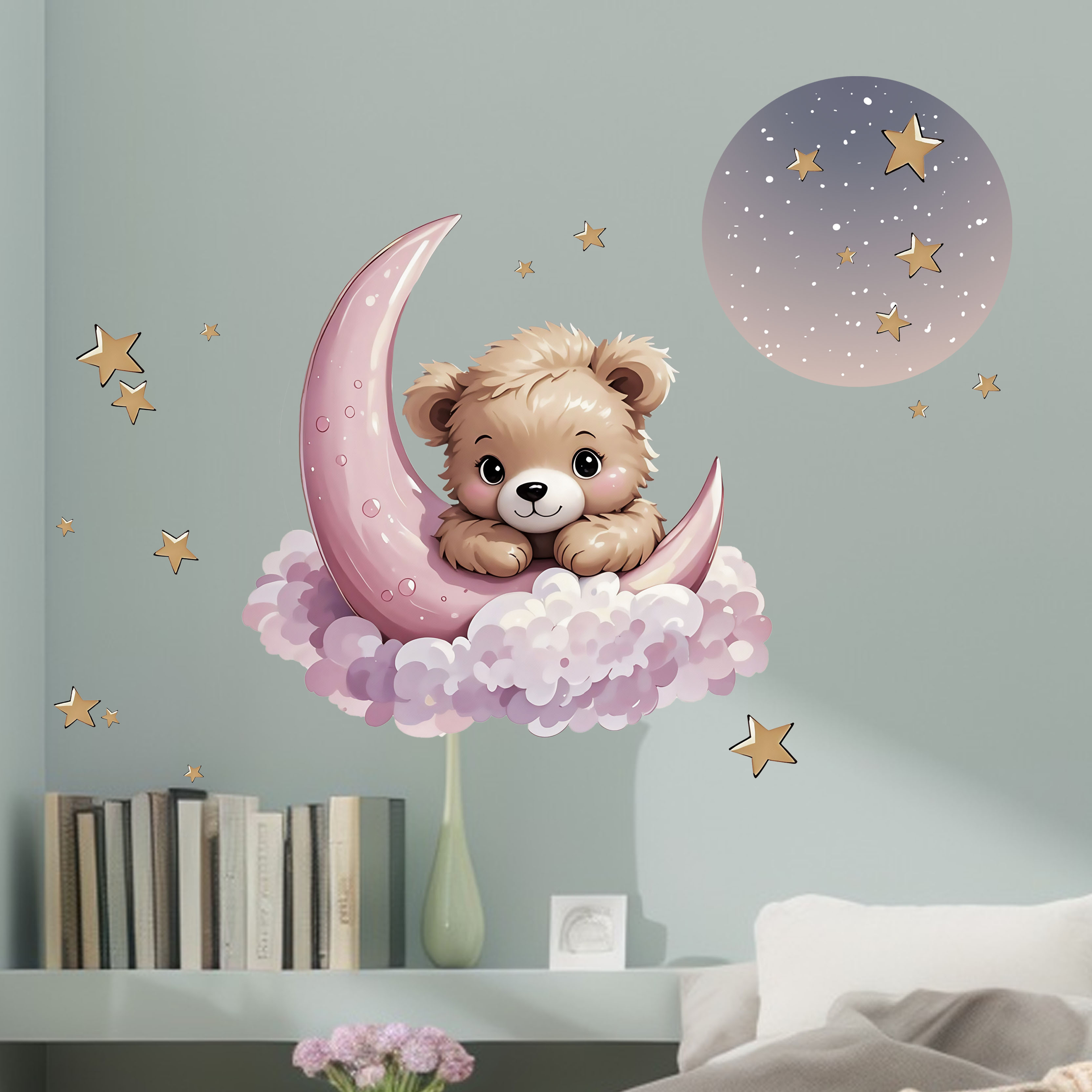 Neue Ankunft Bär Stern Mond Na – Flooring Home Decor Bewertung und Preis