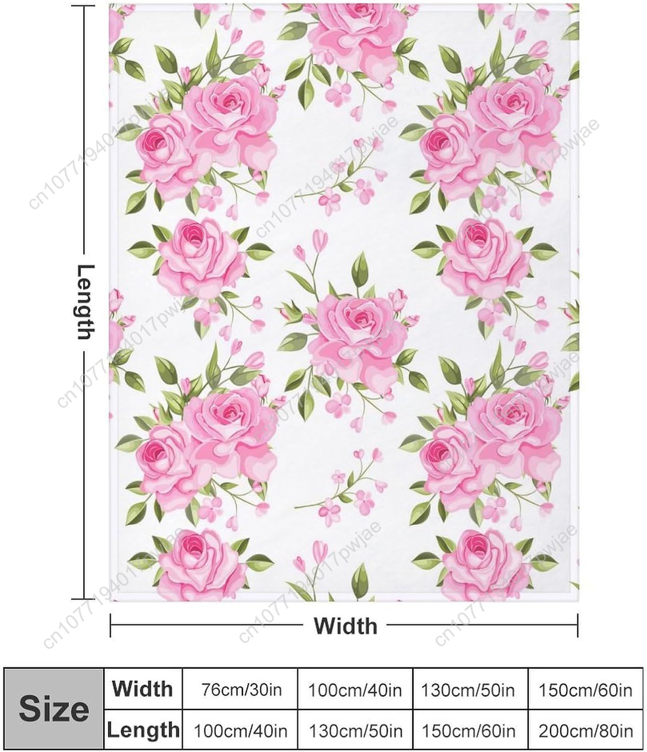 Rosa Blumen-Überwurfdecke, Blu – Home Decor Luxury Bewertung und Preis