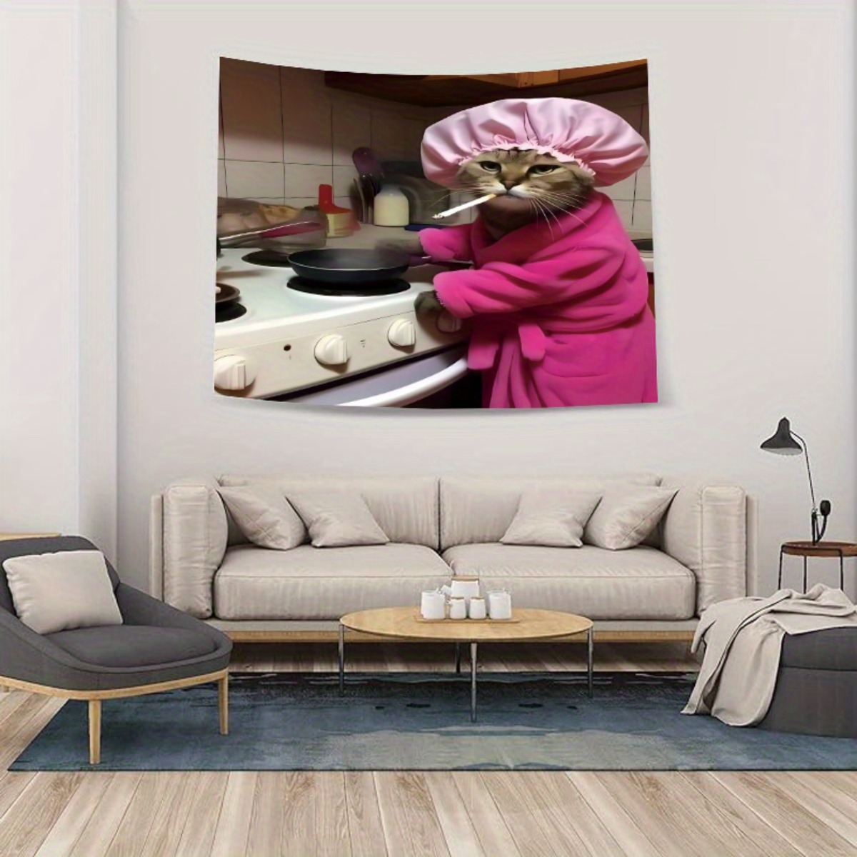 Katzen-Koch Wandteppich mit ro – Home Decor Minimalist Style Bewertung und Preis