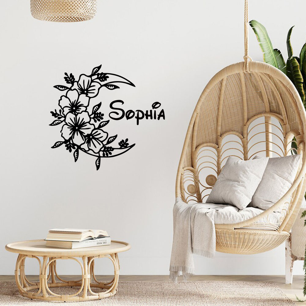 1 Stück Kreativer Mondblumen-W – Home Decor Wall Stickers Bewertung und Preis