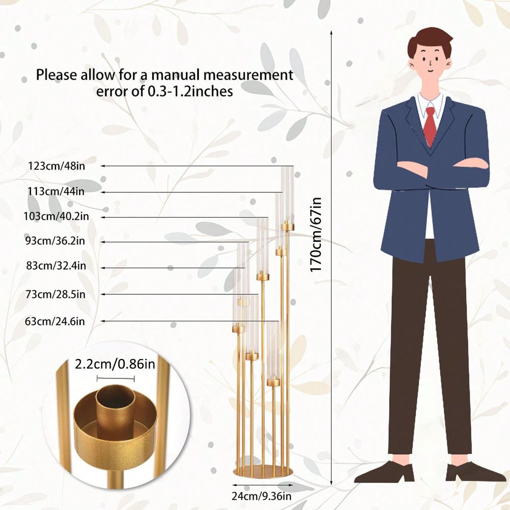 2 Stück 7-armige goldene Boden – Flooring Home Decor Bewertung und Preis