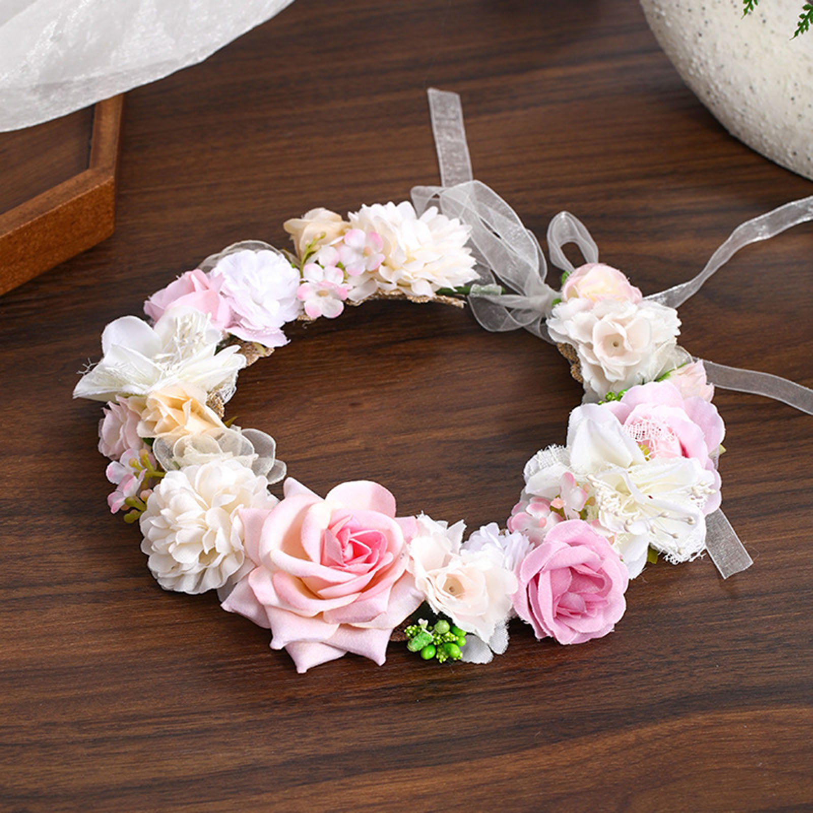 Blumenkranz Brautkränze Künstl – Home Decor Handicraft Bewertung und Preis