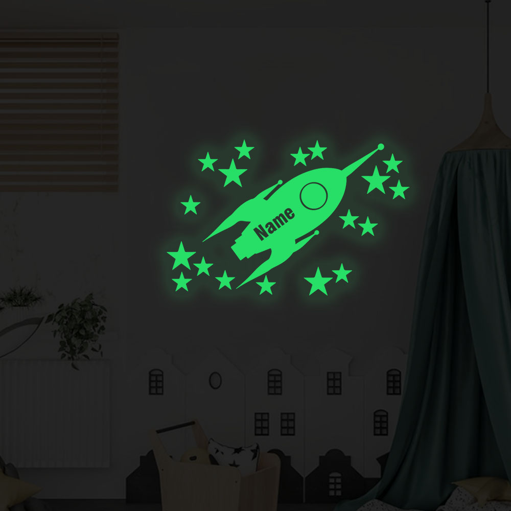 1pc Cartoon Raketen und sterne – Home Decor Wall Stickers Bewertung und Preis