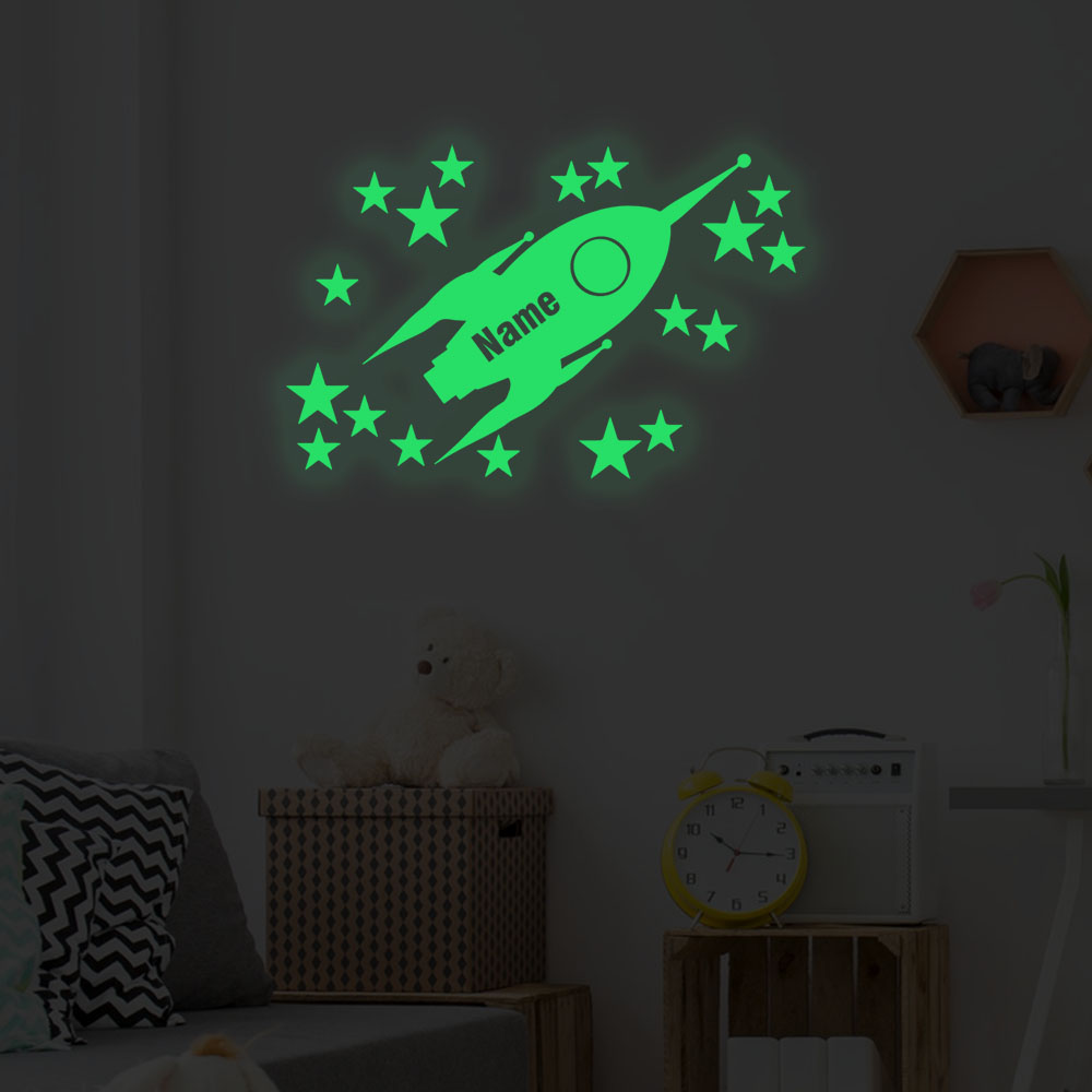 1pc Cartoon Raketen und sterne – Home Decor Wall Stickers Bewertung und Preis