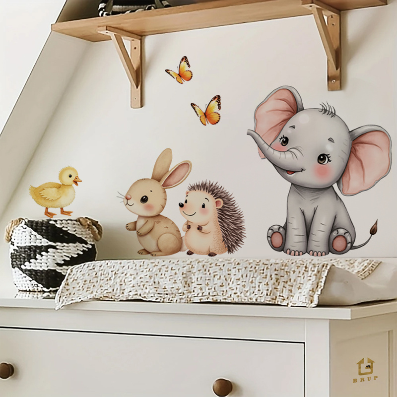 Cartoon-Tier-Wandaufkleber – E – Flooring Home Decor Bewertung und Preis