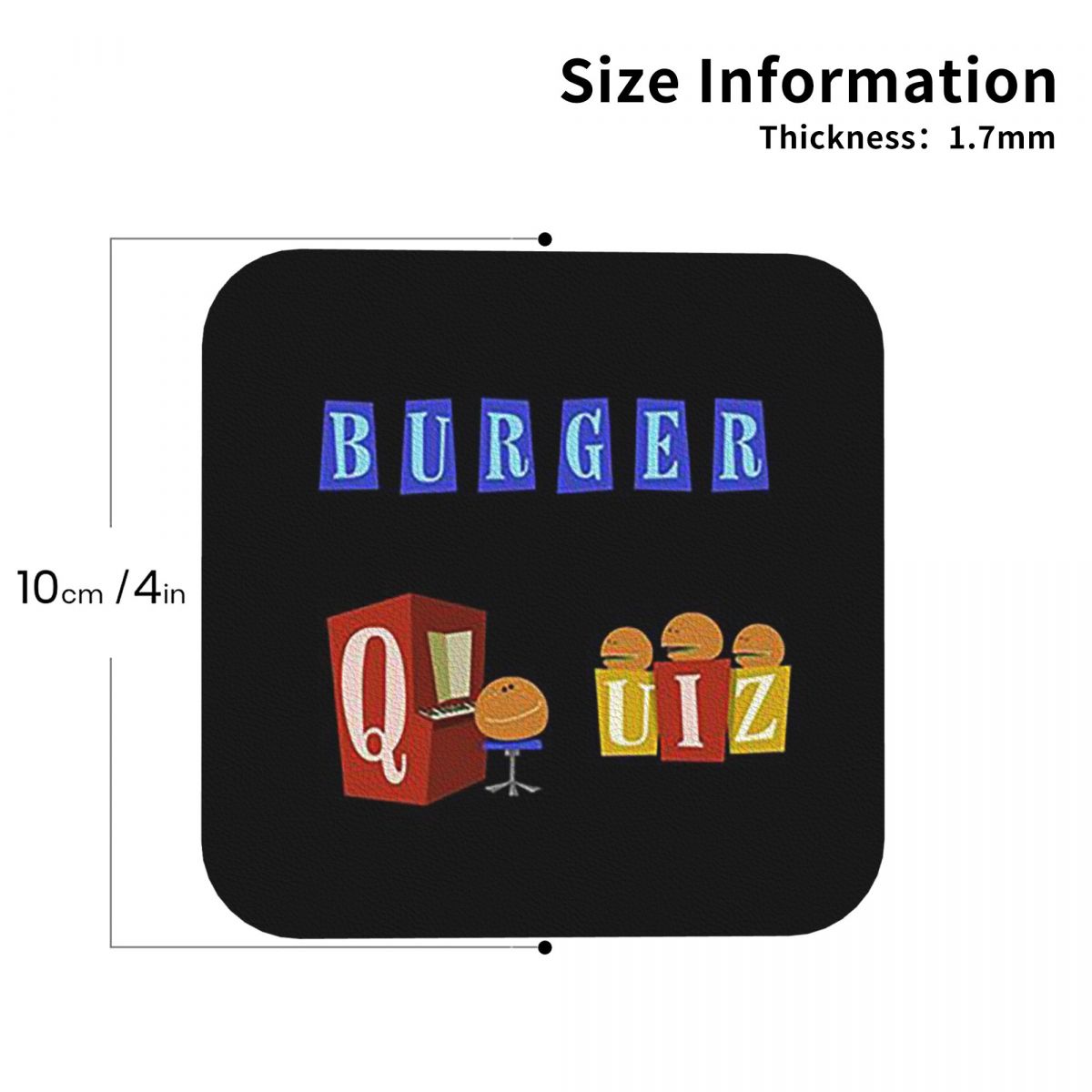 Burger Quiz Neue Logo-Unterset – Home Decor Quiz Bewertung und Preis