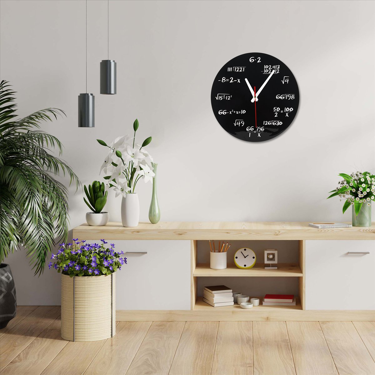 Mathe-Wanduhr, Mathematik-Form – Home Decor Quiz Bewertung und Preis